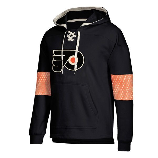

philadelphia designer hoodies flyers jersey lace-up pullover hoodie black with splicing draw string full sleeves stitched brand logo, Blue;black