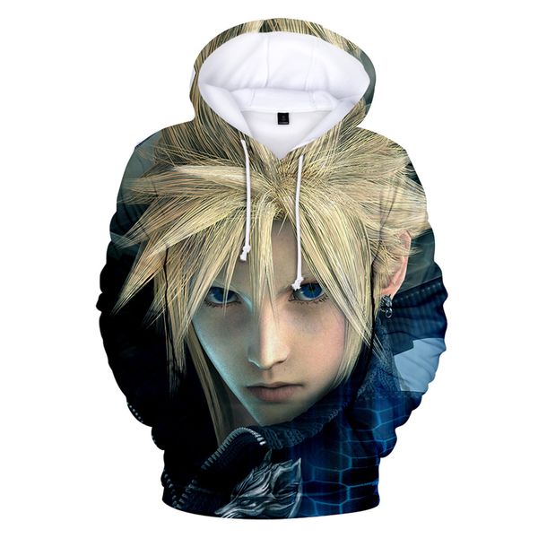 

2019 game final fantasy vii 3d hoodies man fashion sweatshirt creative pullover men harajuku hoodie hip hop hoodies streetwear, Black