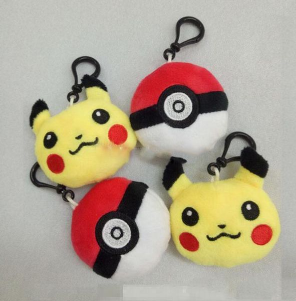 

6cm novelty pikachu mall pendant plu h toy pikachu elf ball charmander key bag chain phone trap toy