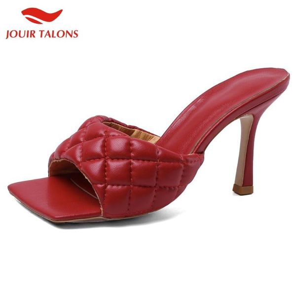 

brand new high heels luxury design women's shoes genuine leather skin summer sandal mules woman slippers, Black