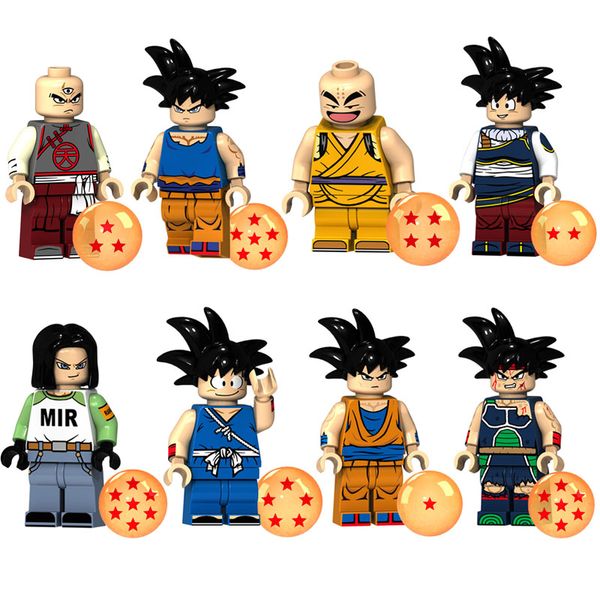 

Dragon Ball Z Android 17 Сон Гоку Крилин Лопух Тянь Шинхан Мини Фигурку Игрушка Строительный блок Кирпичи