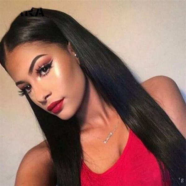 Weimeile Black Africans In The Bangs Female Long Straight Hair