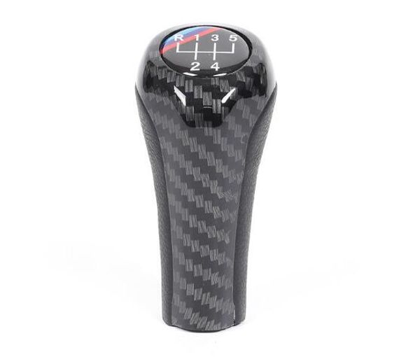 

5 6 speed manual car gear shift knob leather carbon fiber fit for z3 e87 e90 x1 x3 x5