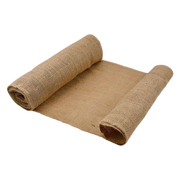 

burlap table runner 30cm wide burlap roll no-fray with overlocked sewn edges