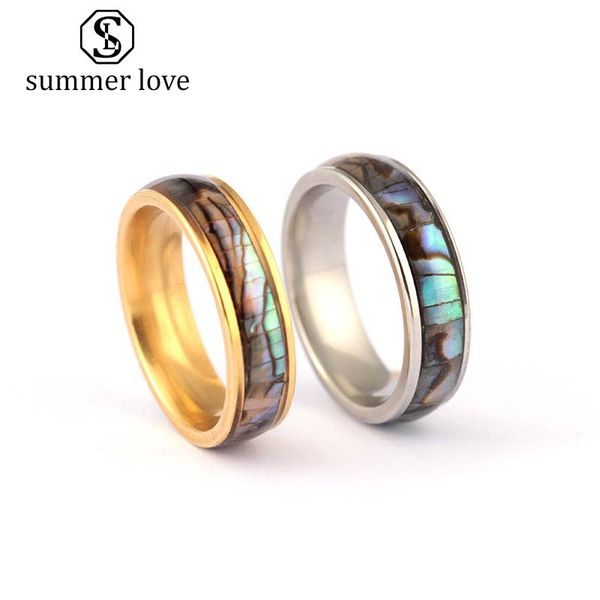 

new arrival shell stainless steel rings for women men pickable 6-12 size couple wedding finger rings fashion jewelry 2019, Silver