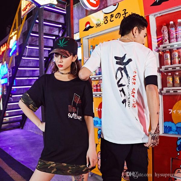 

лето new lover личность письма печать свободные футболки мужчины женщины с короткими рукавами хип-хоп уличная футболки, White;black