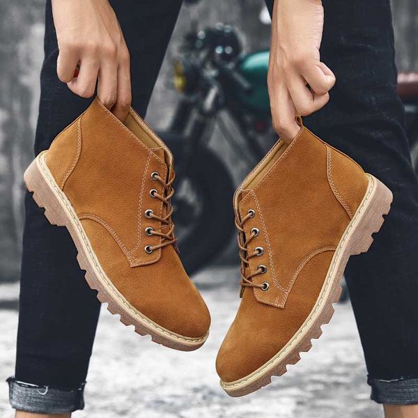 

masorini men boots autumn winter men's ankle boots footwear lace up new brand casual shoes big size 38-48 accept dropship ww-771, Black