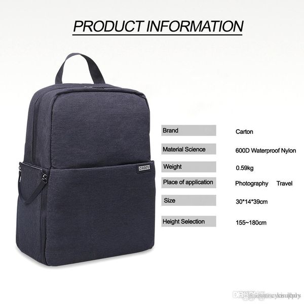 

2019 caden сумка для фотокамеры цифровых фотокамер видео сумки водонепроницаемого ноутбук 14" школа повседневной стиля камеры фото сумки мод