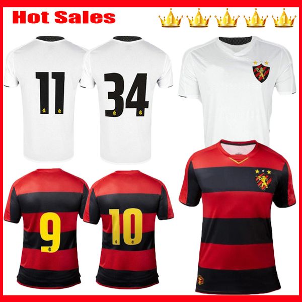 

2019 2020 sport club do recife soccer jerseys 19 20 camisetas de fútbol home red away white hernane sander yago luan artur football shirts, Black;yellow