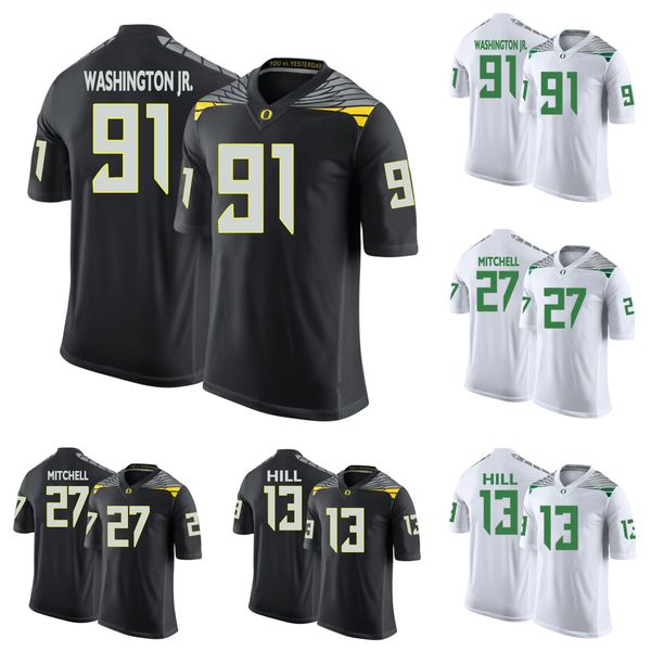 

terrance mitchell stitched mens oregon ducks troy hill tony washington jr. green white black yellow ncaa college jersey