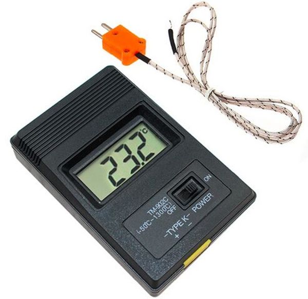 

digital lcd k type thermometer temperature single input pro thermocouple probe detector sensor reader meter tm 902c