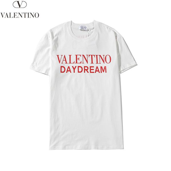 

fashion designer short t-shirt european style men's round neck t-shirt 100% cotton short-sleeved men's clothes, White
