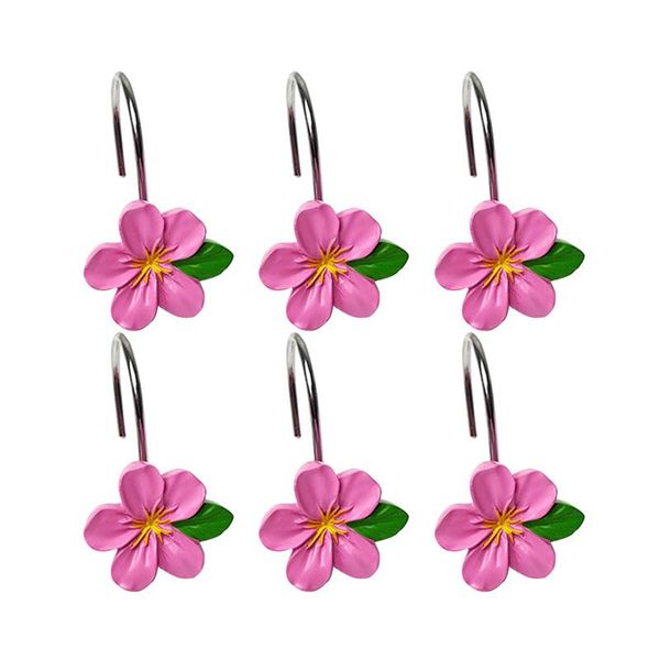 

12pcs curtain hooks flower durable convenient resin nontoxic hooks hangers for bedroom