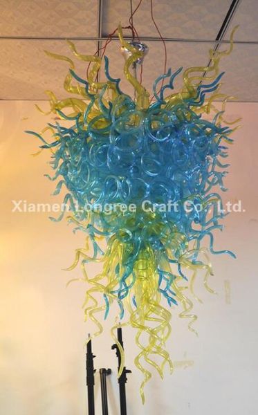 Einzigartig gestaltete Chihuly Style Blown Lampe Kronleuchter Moderner Art -Deco Borosilicate Glass Anhänger Lampen Hotel Dekor große LED -Kronleuchter