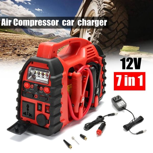

12v air compressor car battery charger auto jump starter car power pack