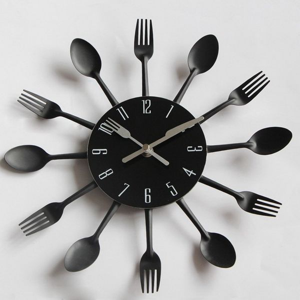 

creative wall clock kitchen restaurant cutlery clock clocks modern wall clocks home decor kitchen industrial decor