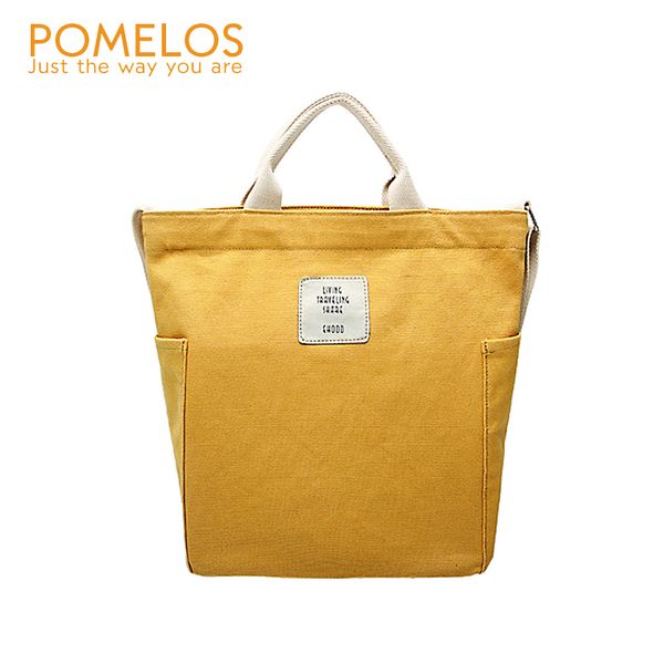 

pomelos women bag canvas fabric handbags shoulder crossbody bags for women big handbag for school teenages girls female