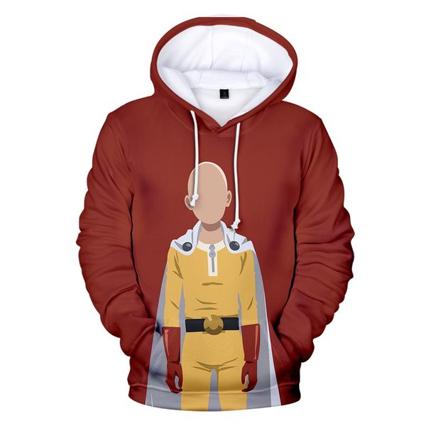 

boys/girls man anime one long season 2 3d harajuku hoodies punch sweatshirts sleeve pullovers style streetwear print clothes dnprj, Black