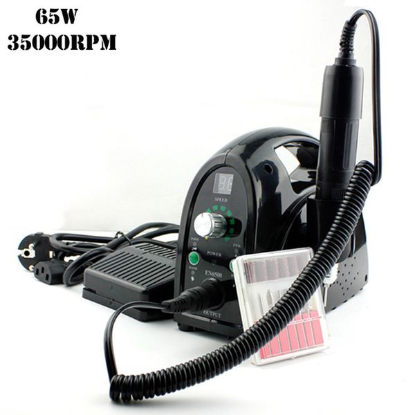 

professioanl 65w electric nail drill machine with 35000rpm handpiece nails art manicure machine nail polishing