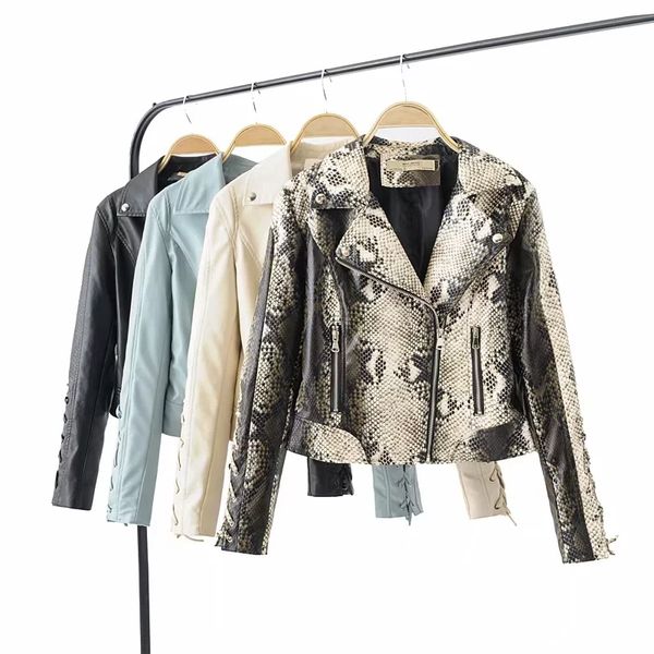 

klacwaya women pu leather jackets kl9825pt, Black