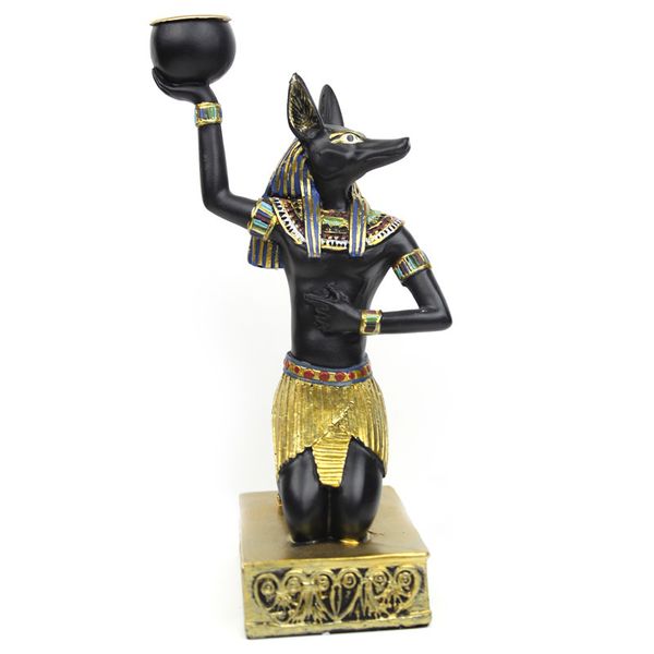 

egypt candle holders resin figurines anubis sphinx home decoration candlestick