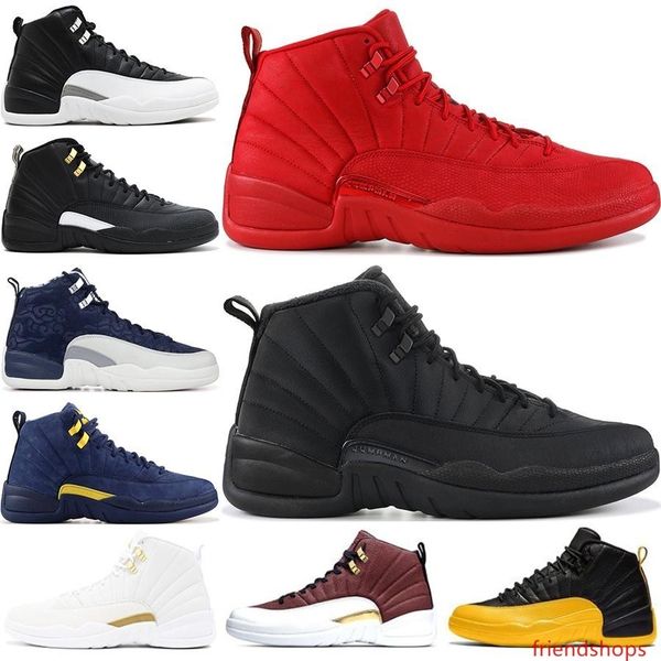 

new 12s winterized wntr gym red michigan mens basketball shoes the master flu game taxi 12 men sport sneakers designer trainers shoe us 7-13