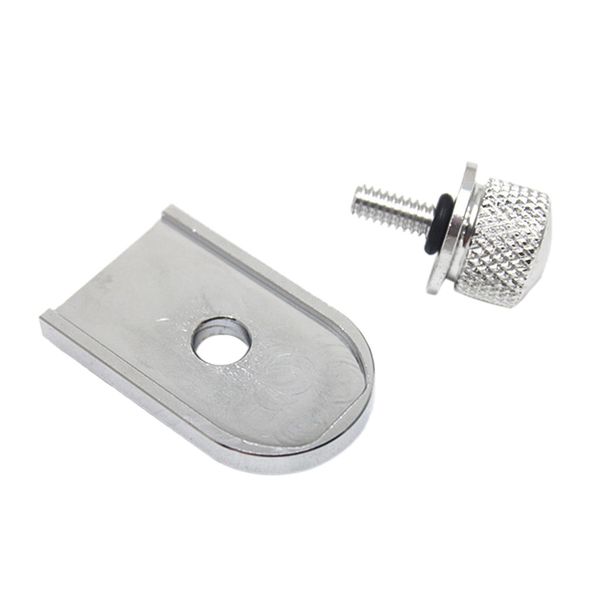 

seat bolt tab screw mount knob cover for dyna sportster silver