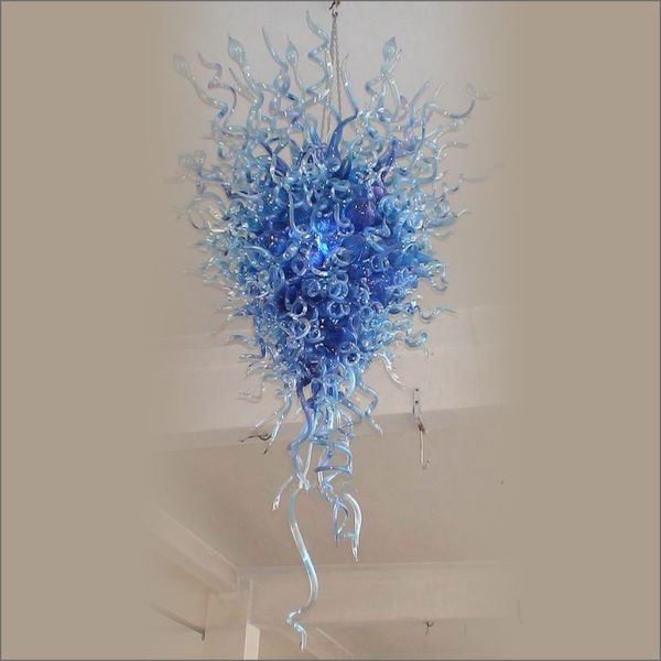 

mouth blown 110v/120v led bulbs tiffany european dale chihuly style handmade blown glass chandeliers multi colored lighting
