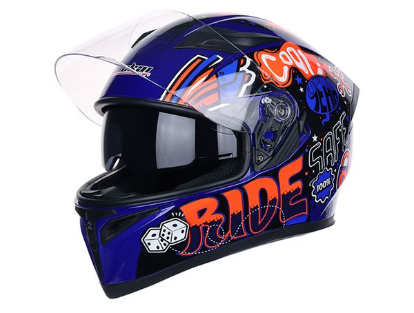 

four seasons uinelectric motorcycle helmets outdoor double lens full-coverd bicycle full helmet knight helmets 4 colors