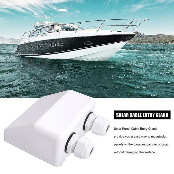 

junction box marine easy installation protection double cable entry gland roof solar panel abs connection case for caravan boat