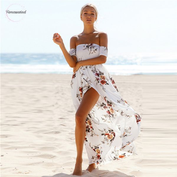 

boho style long dress women vintage summer dresses floral print shoulder chiffon white maxi dress designer clothes, Black;gray