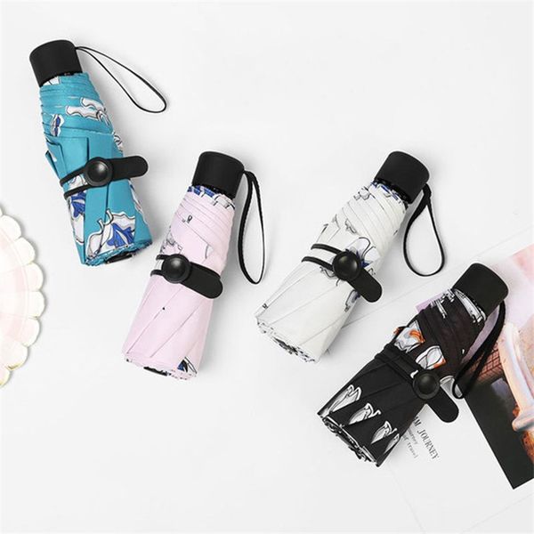 

women stripe sunshade umbrellas windproof black plastic folding umbrella women sunscreen umbrellas ultraviolet proof rain fold umbrellas