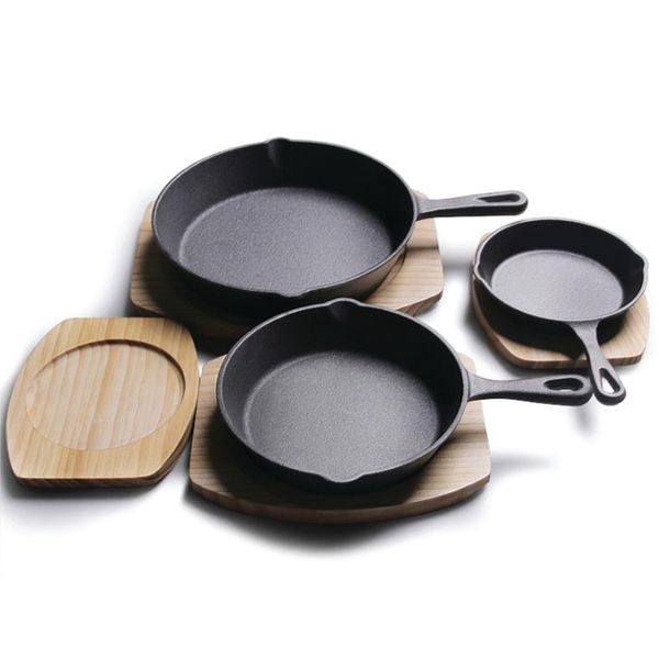 

14cm/16cm/20cm/26cm mini cast iron frying pan without coating for cooking