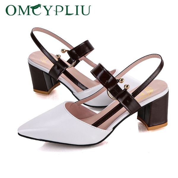 

sandals woman 2020 summer sandal women shoes fashion pointed high heels ladies sandalias leather retro sandalia feminina new, Black