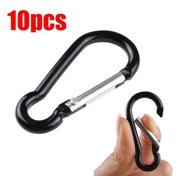

1pcs aluminum snap hook black light safety carabiner d-ring key chain clip keychain hiking camp outdoor safety buckle hook