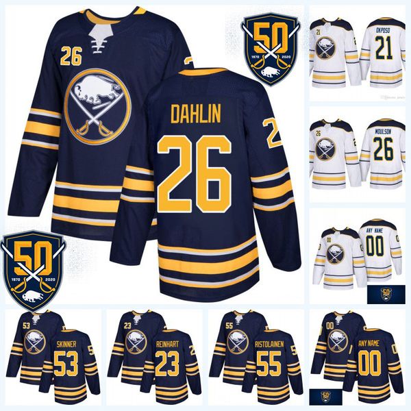 

Youth 53 Jeff Skinner 50th Anniversary Buffalo Sabres Jersey 9 Jack Eichel 26 Rasmus Dahlin 21 Kyle Okposo 55 Rasmus Ristolainen 62 Montour