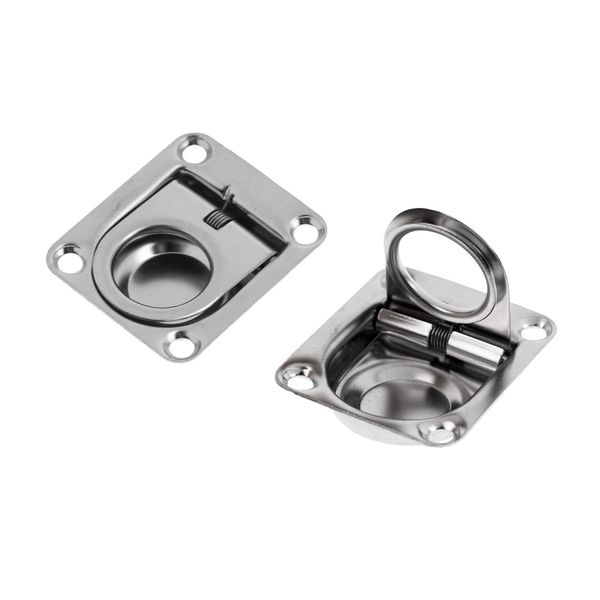

2 pieces marine boat deck hatch flush ring pull 43 x 36mm stainless steel