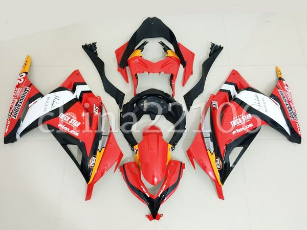 

injection mold new abs motorcycle full fairings kit fit for kawasaki ninja 300 ex300 300r 2013 2014 2015 2016 2017 set red yellow