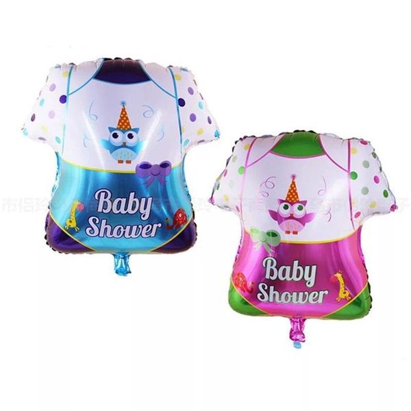 

baby shower girl boy clothes balloons pink blue aluminum film balloon children fashion birthday party decoration toy 1 3fbd1