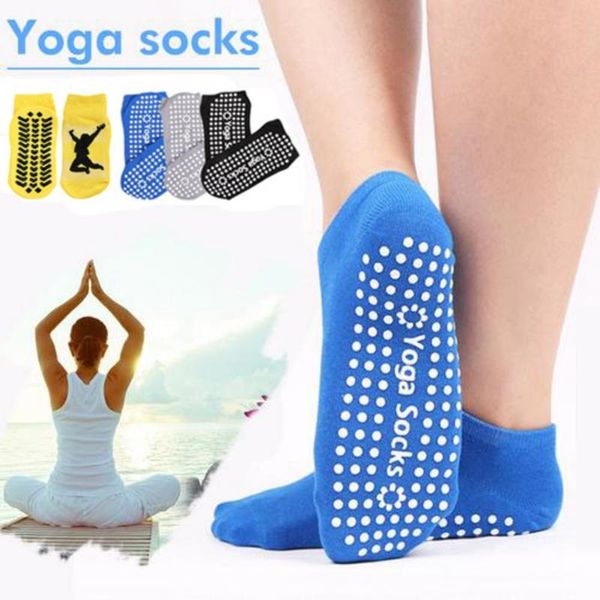 

1/5 pair women yoga socks quick-dry anti slip silicone gym pilates ballet socks fitness sport kid's trampoline floor, Black