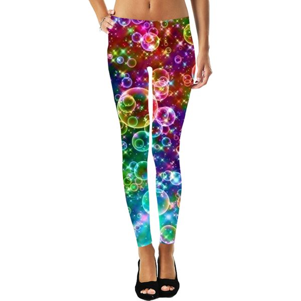 

colorful leggings sample women's candy fruit stitching leggings digital print pants trousers stretch pants plus size co-25, Black
