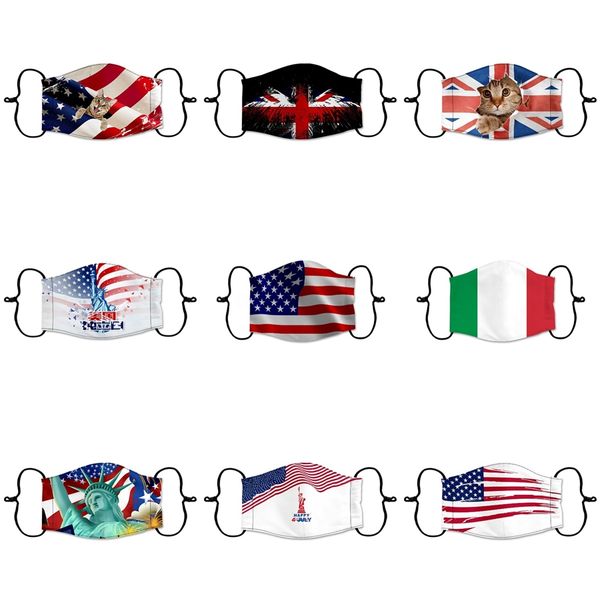 

эластичная ткань ухо диапазон маска для лица 3 слоя с активированным углем против пыли pm2.5 маски дышащего 3d дизайнера рот маска # 2541