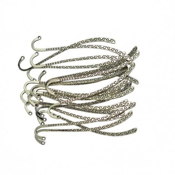 

40 pieces beautiful metal bookmark charms beads for jewelry findings 87x13mm