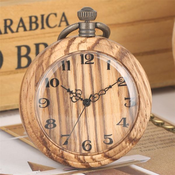 

wooden watch pocket hanging clock quartz movement creative retro pendant watch bronze steampunk fob chain new arrival 2019, Slivery;golden