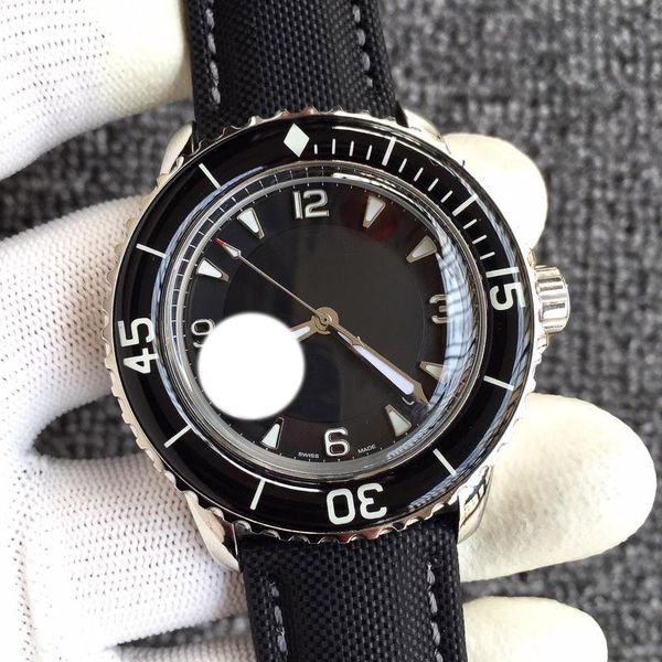 

45mm Luminous Watch 50 Fathoms Japanese Miyota 8215 Automatic Mechanical Mens Watches Leather Strap Sport