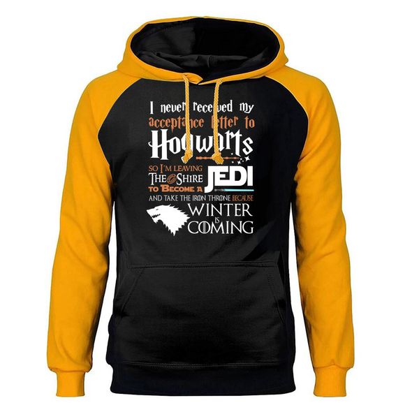 

hoodies men star wars game of thrones jedi sweatshirts hooded sweatshirt winter autumn streetwear winter is coming sportswear, Black