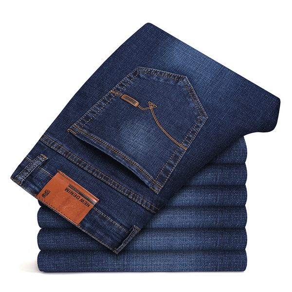 

2020 casual advanced stretch jeans male brand new men's blue slim jeans fashion