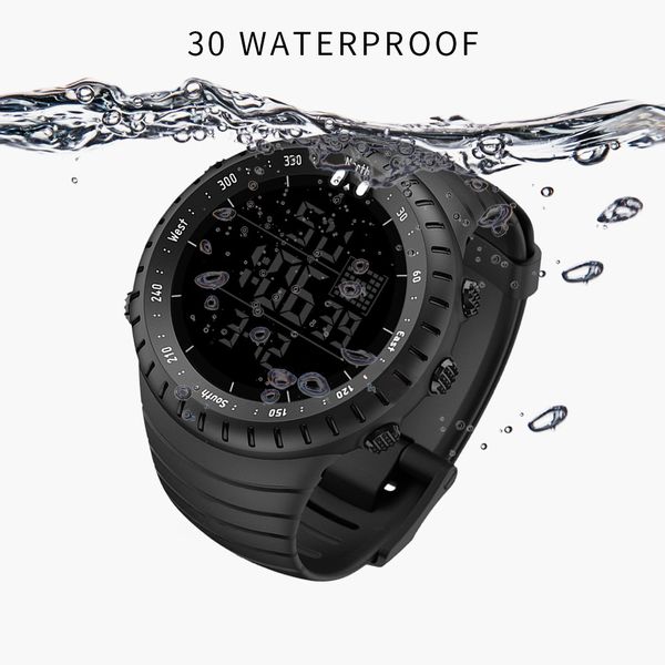 

men's watch outdoors sports luminous alarm clock watch heren horloge reloj hombre marca de lujo orologi uomo reloj masculino, Slivery;brown