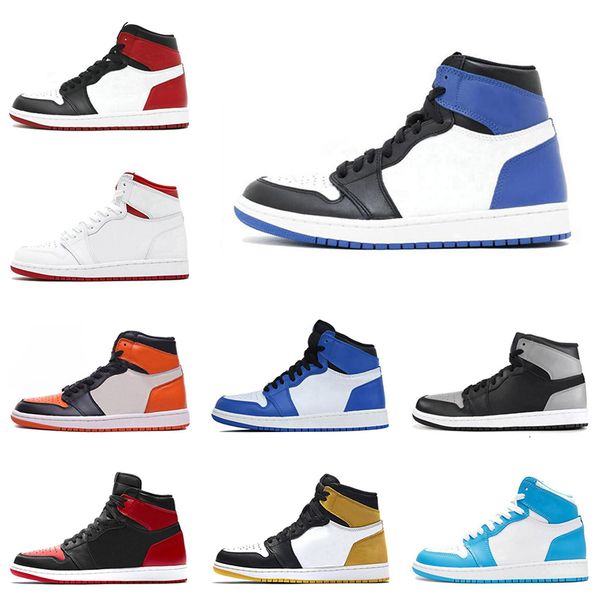 

1s mens basketball shoes shattered backboard shadow unc game royal homage to home 1 trainers sneaker men sports shoe size 7-13