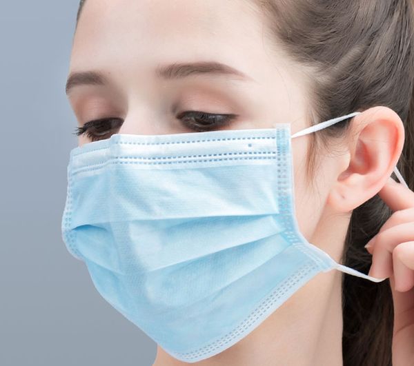 

spot 500 face masks one-time three-layer protection against virus, bacteria spray cloth protective articles